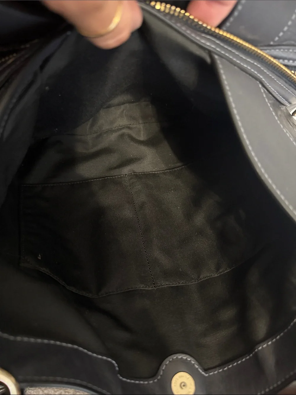 Coach Gray Embossed Leather Lexus Shoulder Hobo Bag with Gold Hardware